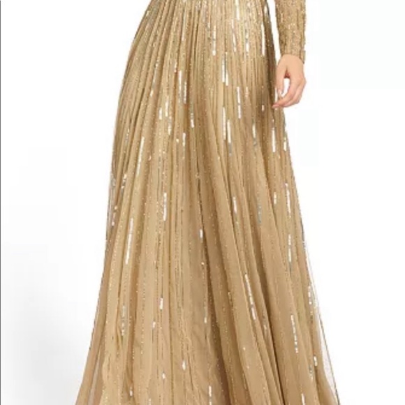 Beautiful Gold Mac Duggal Gown - Picture 3 of 3